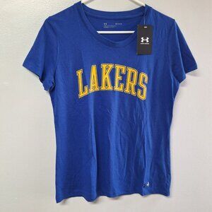 Under Armour LSSU Lakers Tee Shirt Womens Medium Blue Loose Lake Superior State‎